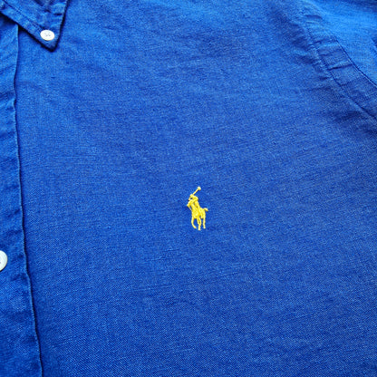 Vintage Ralph Lauren Linen Long Sleeve Button Up Shirt - XL