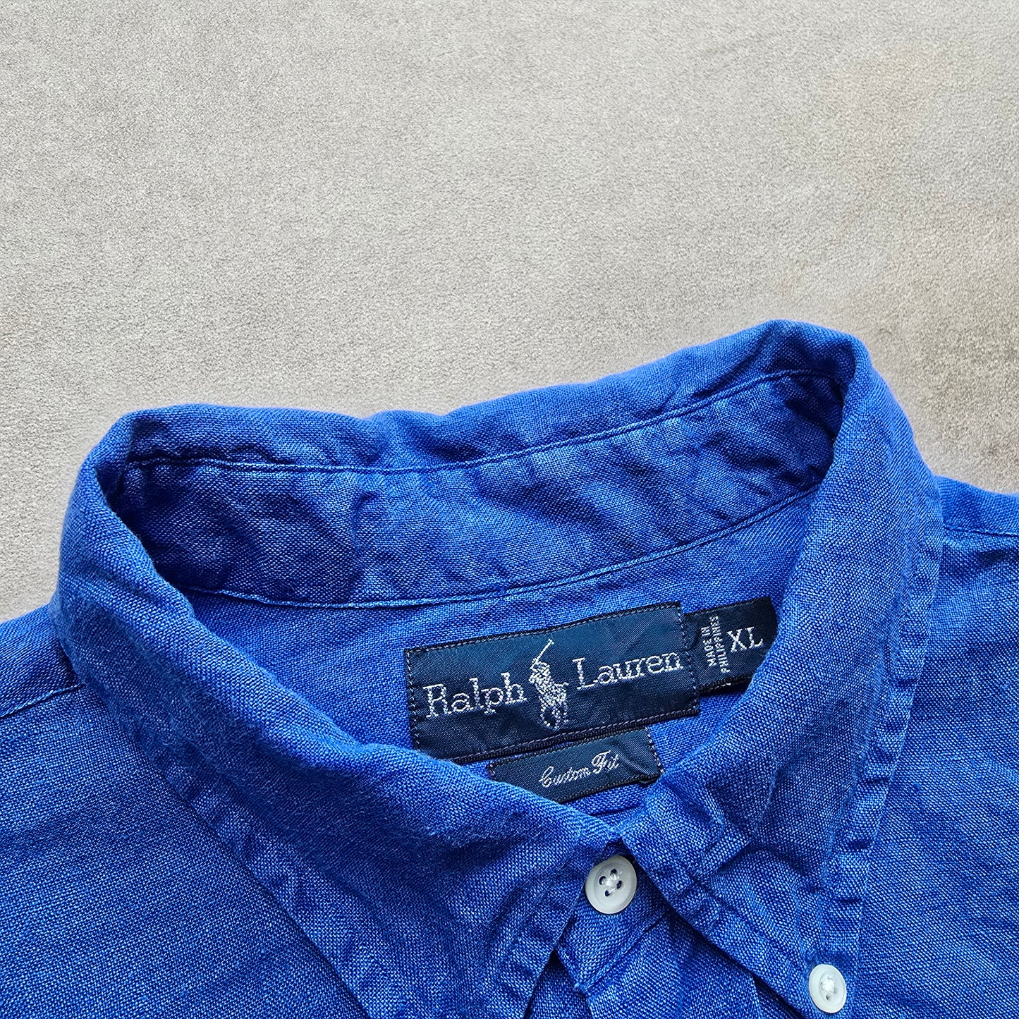 Vintage Ralph Lauren Linen Long Sleeve Button Up Shirt - XL