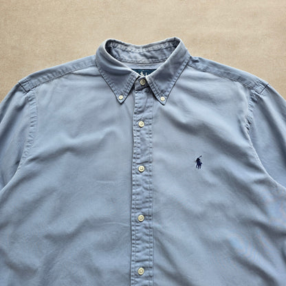 Vintage Ralph Lauren Blue Long Sleeve Button Up Shirt - M/L