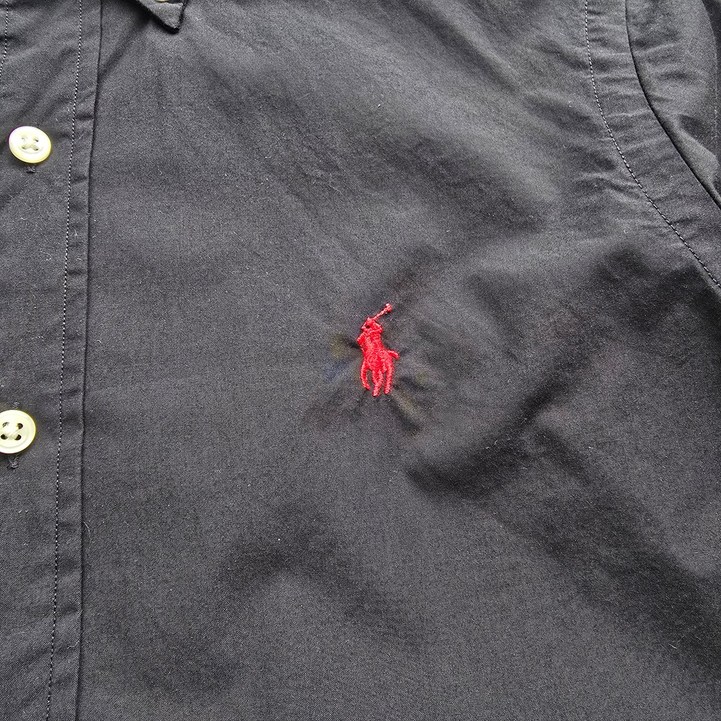 Ralph Lauren Black Long Sleeve Button Up Shirt - XS