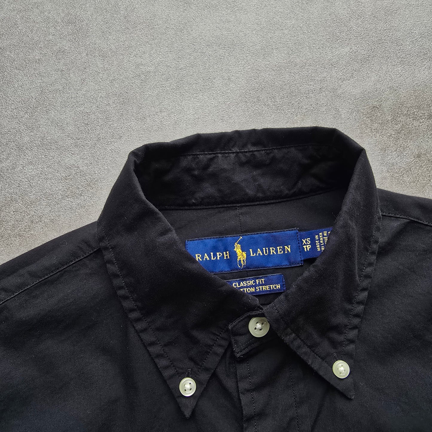 Ralph Lauren Black Long Sleeve Button Up Shirt - XS