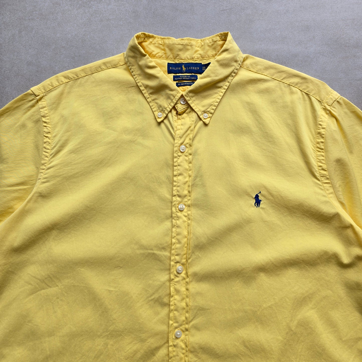 Ralph Lauren Yellow Short Sleeve Button Up Shirt - XXL