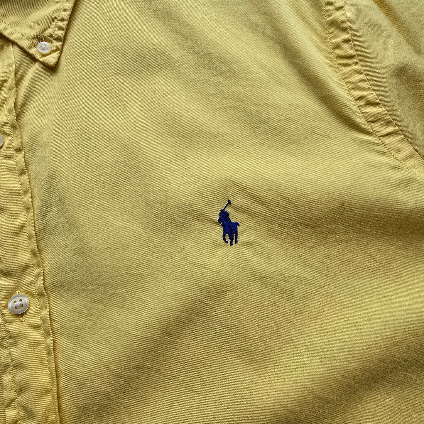 Ralph Lauren Yellow Short Sleeve Button Up Shirt - XXL