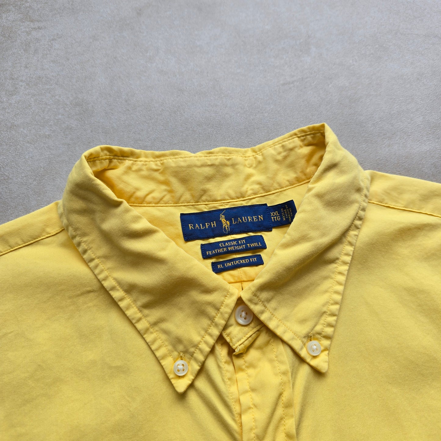 Ralph Lauren Yellow Short Sleeve Button Up Shirt - XXL
