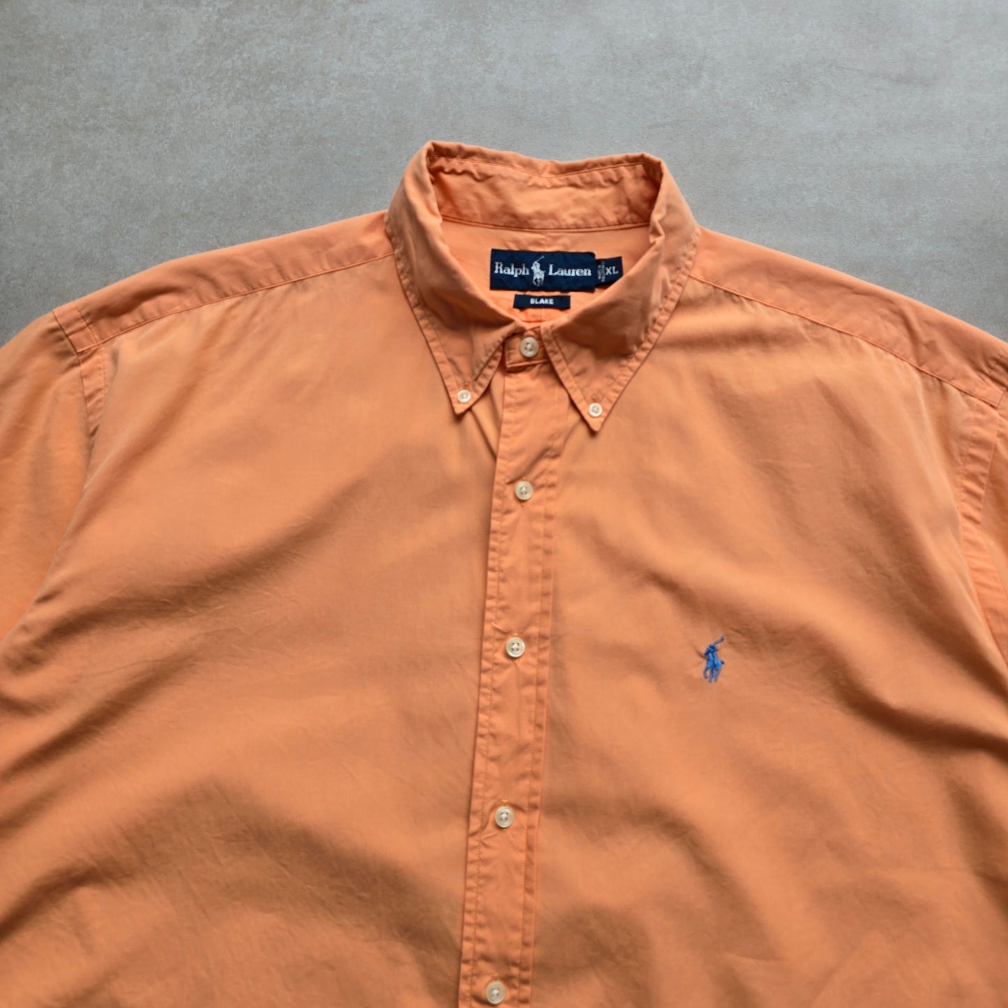 Vintage Ralph Lauren Orange Short Sleeve Button Up Shirt - XXL