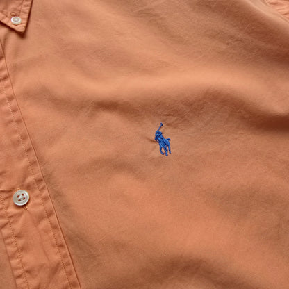 Vintage Ralph Lauren Orange Short Sleeve Button Up Shirt - XXL