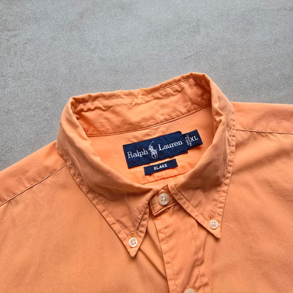 Vintage Ralph Lauren Orange Short Sleeve Button Up Shirt - XXL
