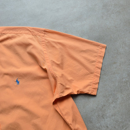 Vintage Ralph Lauren Orange Short Sleeve Button Up Shirt - XXL