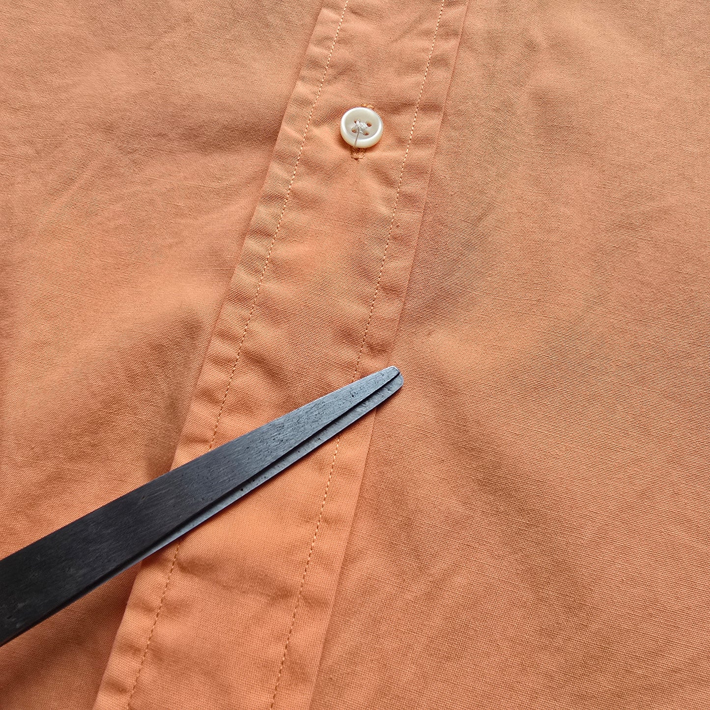 Vintage Ralph Lauren Orange Short Sleeve Button Up Shirt - XXL