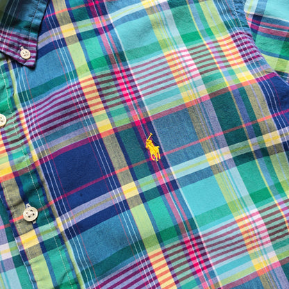 Vintage Ralph Lauren Plaid Short Sleeve Button Up Shirt - XXL