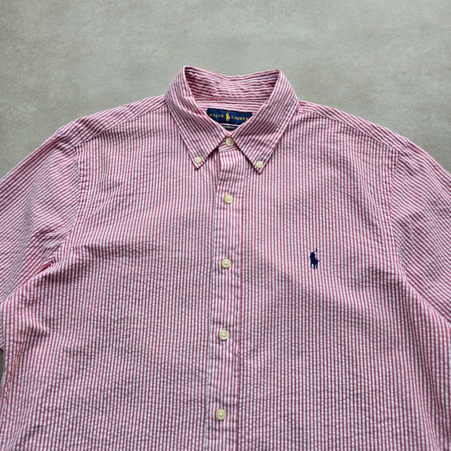 Ralph Lauren Striped Short Sleeve Button Up Shirt - M