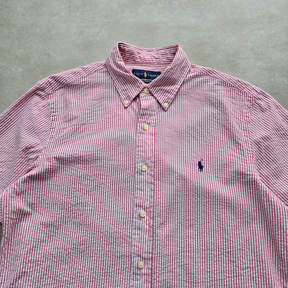 Ralph Lauren Striped Short Sleeve Button Up Shirt - M