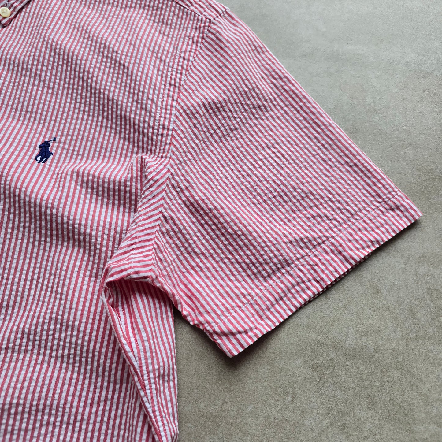 Ralph Lauren Striped Short Sleeve Button Up Shirt - M