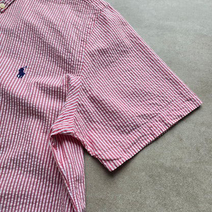 Ralph Lauren Striped Short Sleeve Button Up Shirt - M