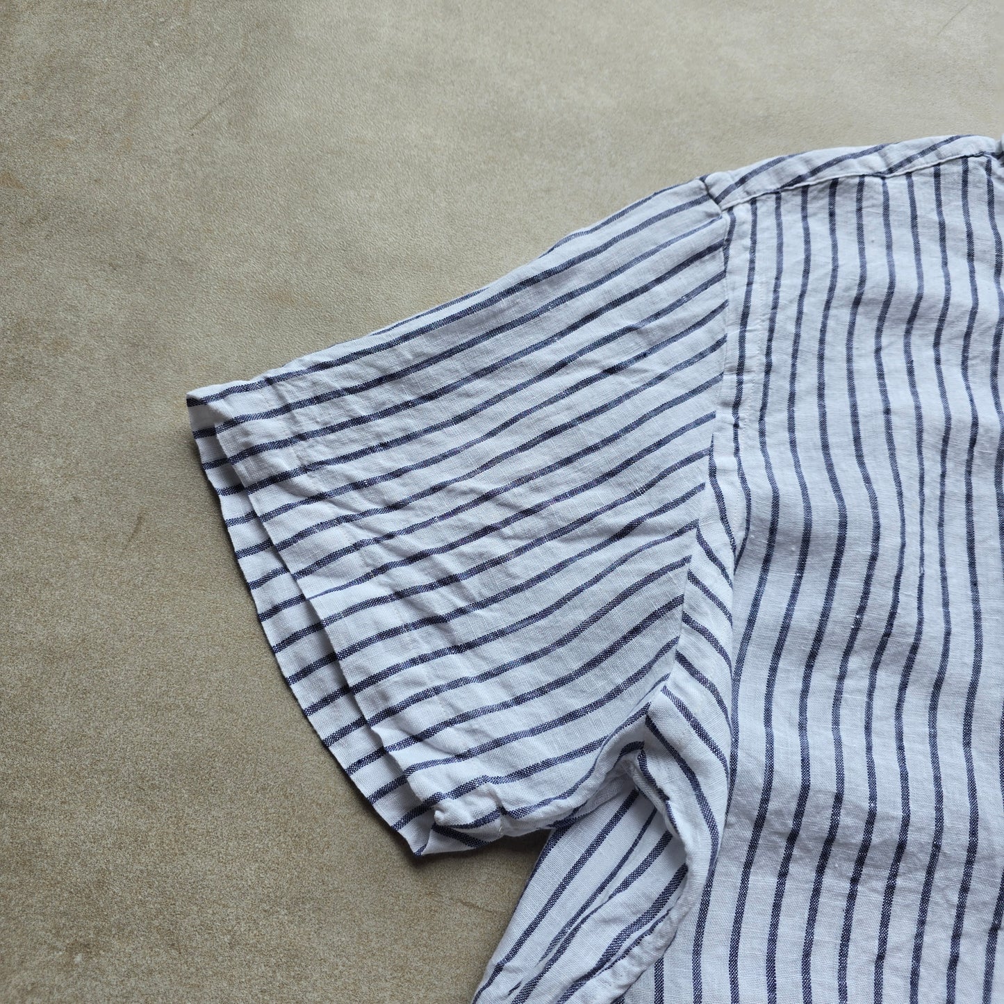 Ralph Lauren Striped Linen Short Sleeve Button Up Shirt - L