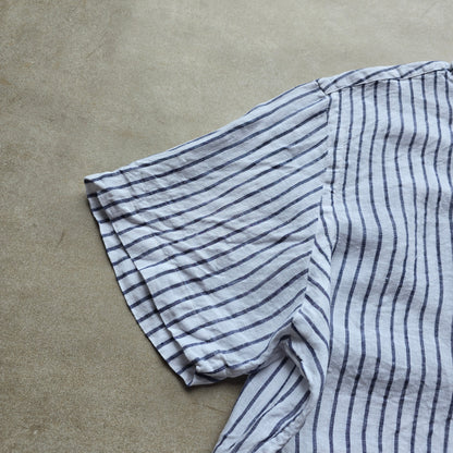 Ralph Lauren Striped Linen Short Sleeve Button Up Shirt - L