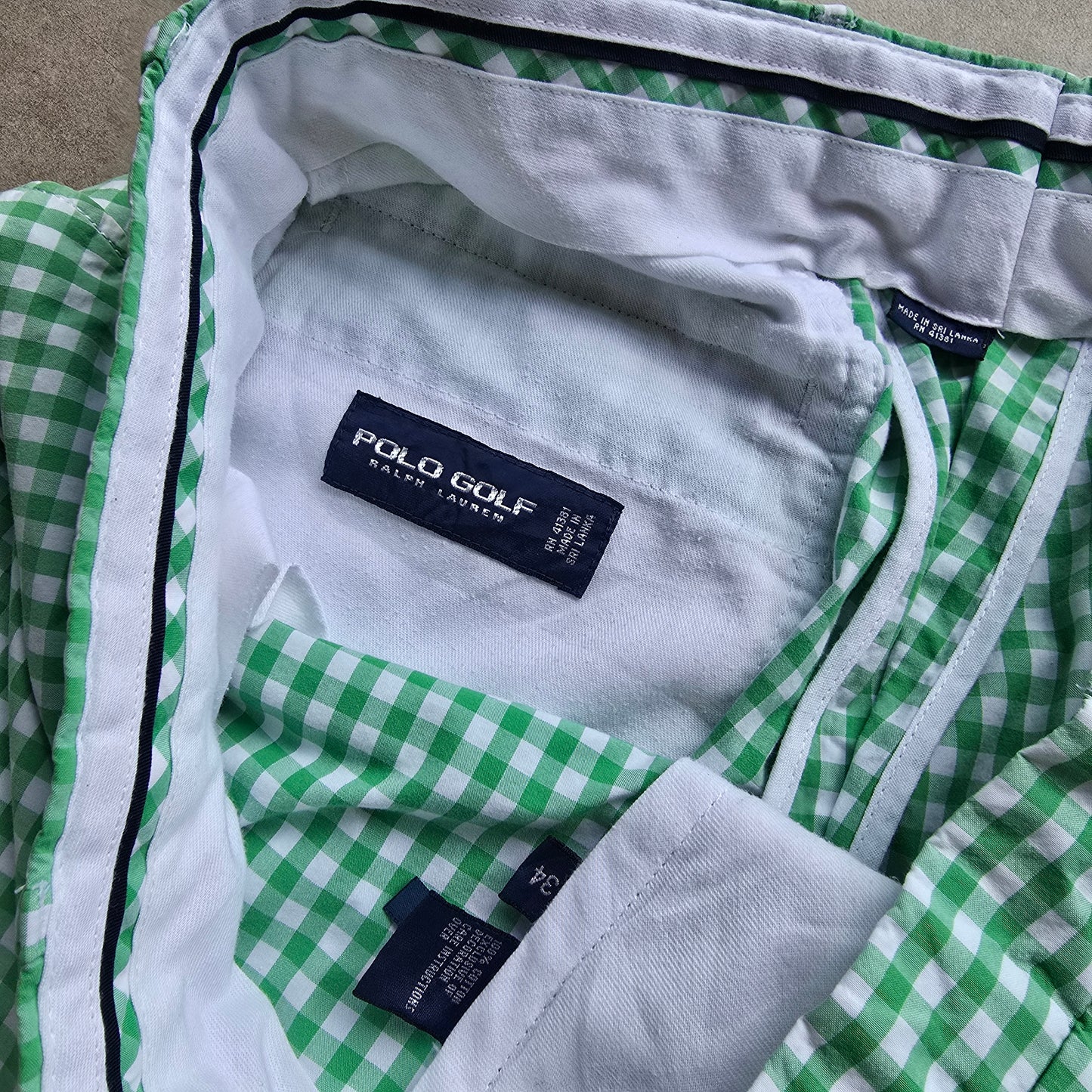 Vintage Ralph Lauren Golf Check Shorts - 34