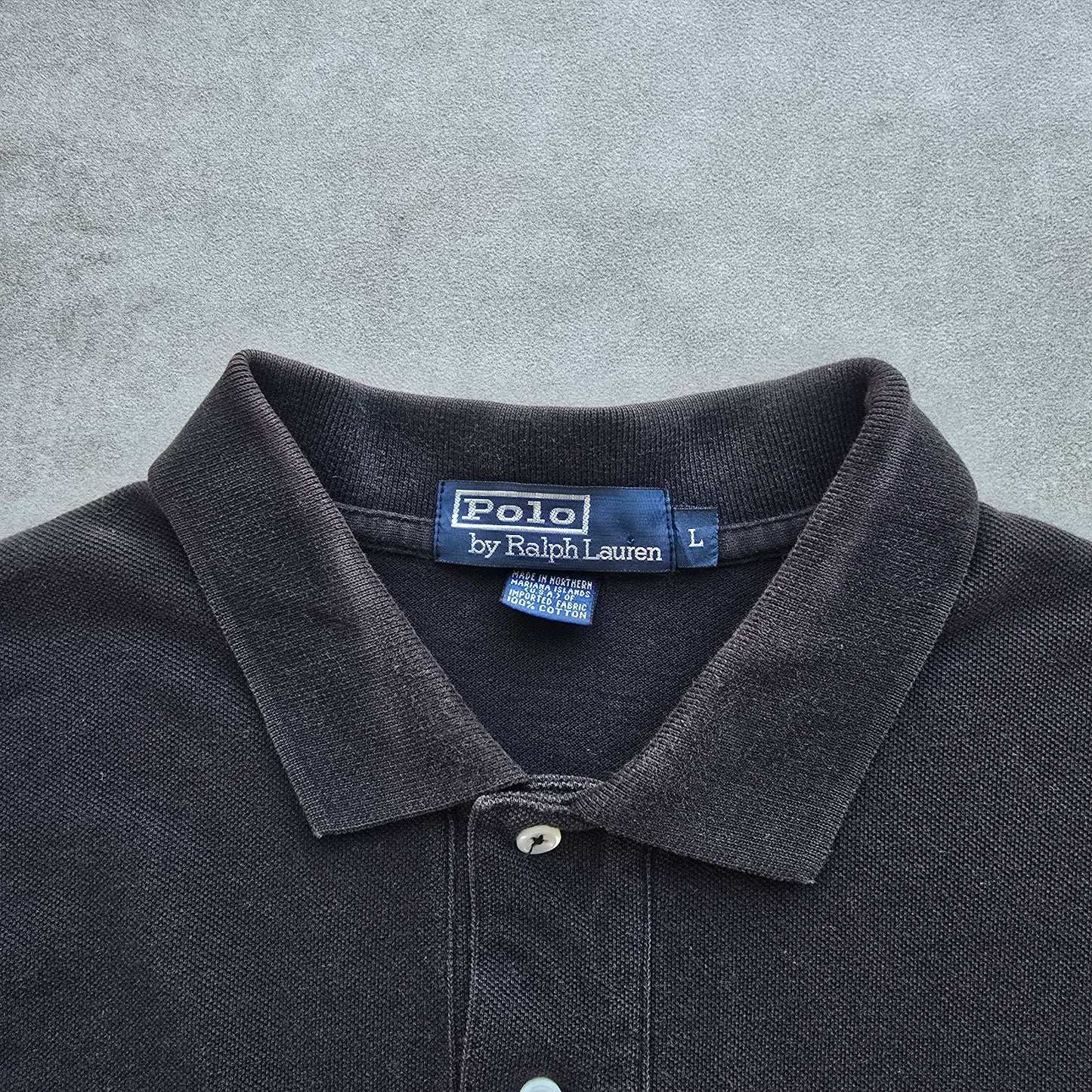 Vintage Ralph Lauren Black Polo Shirt - L