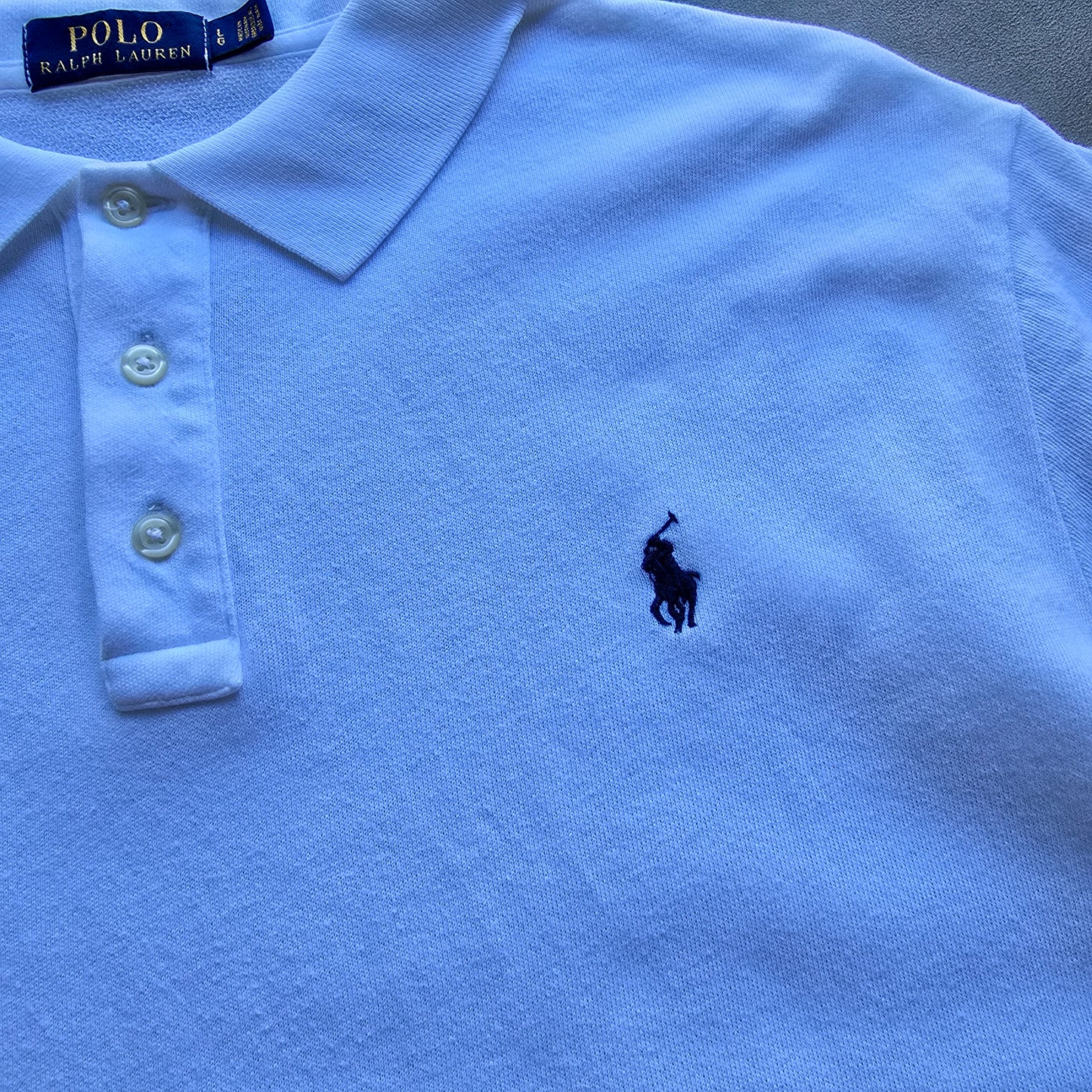 Ralph Lauren White Polo Shirt - L