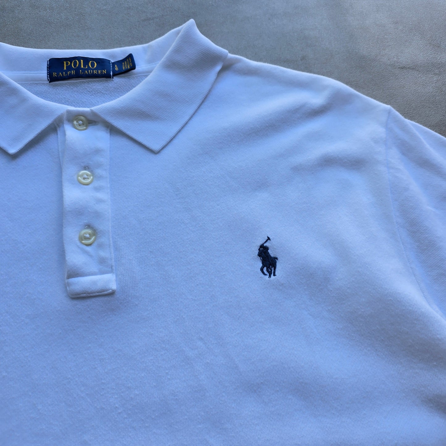 Ralph Lauren White Polo Shirt - L