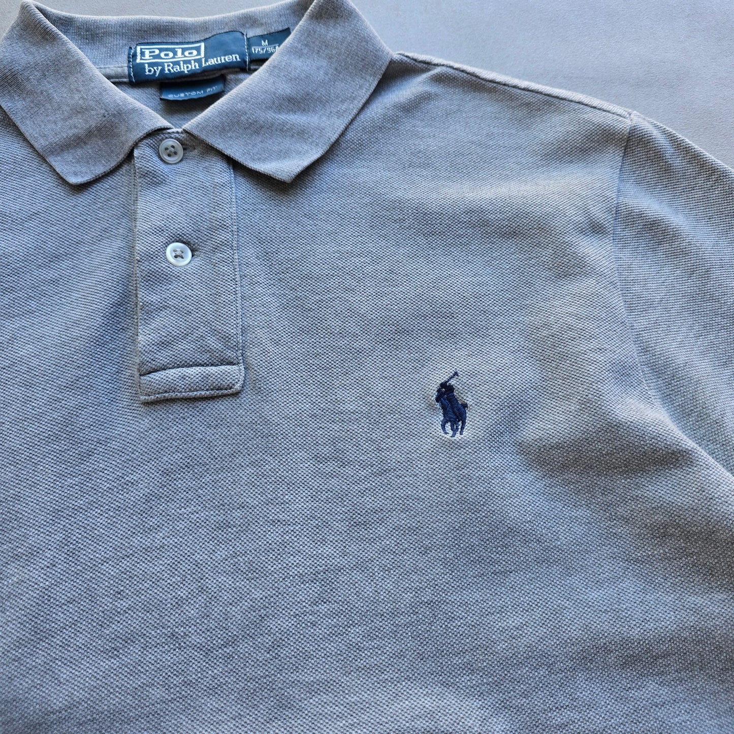 Vintage Ralph Lauren Grey Polo Shirt - M