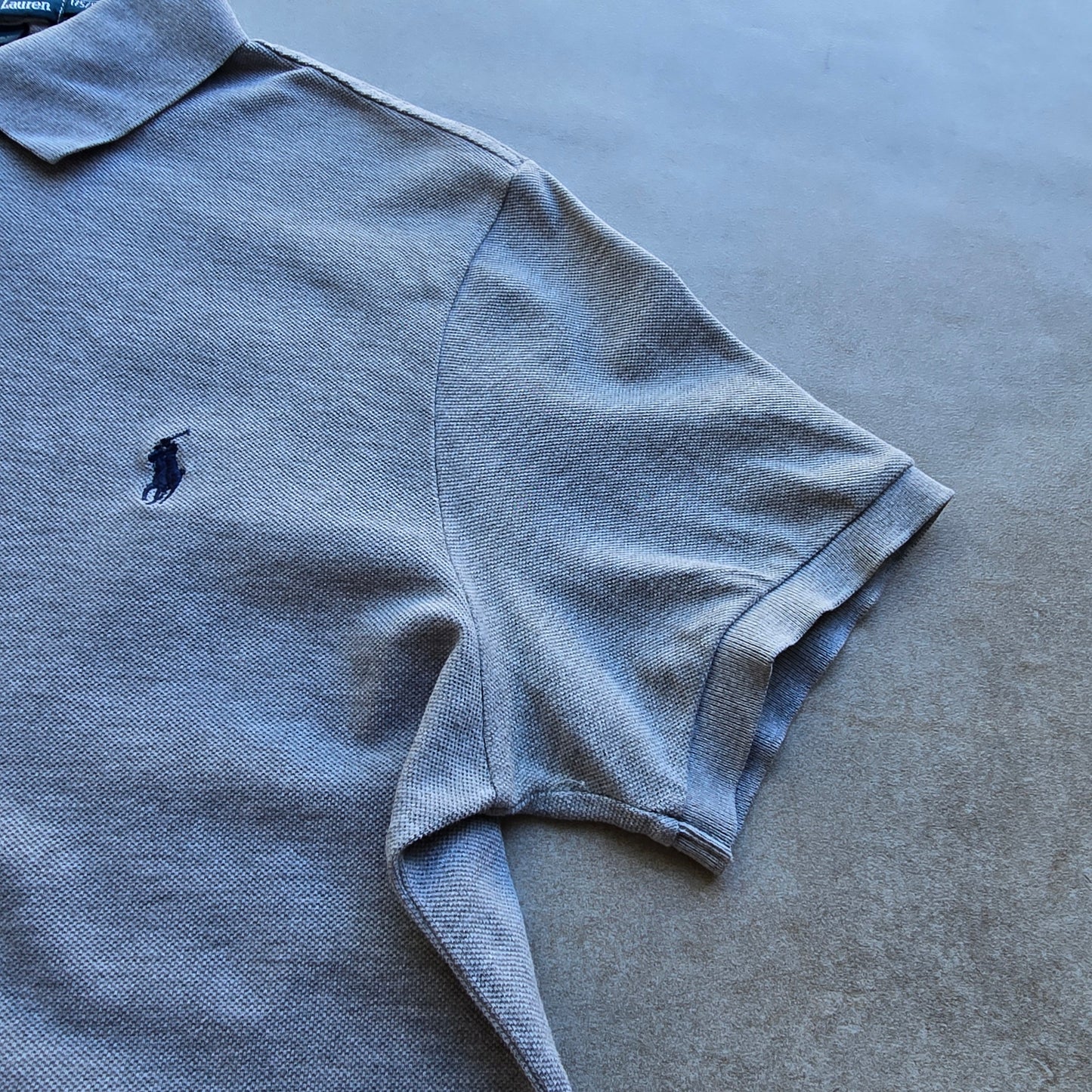 Vintage Ralph Lauren Grey Polo Shirt - M
