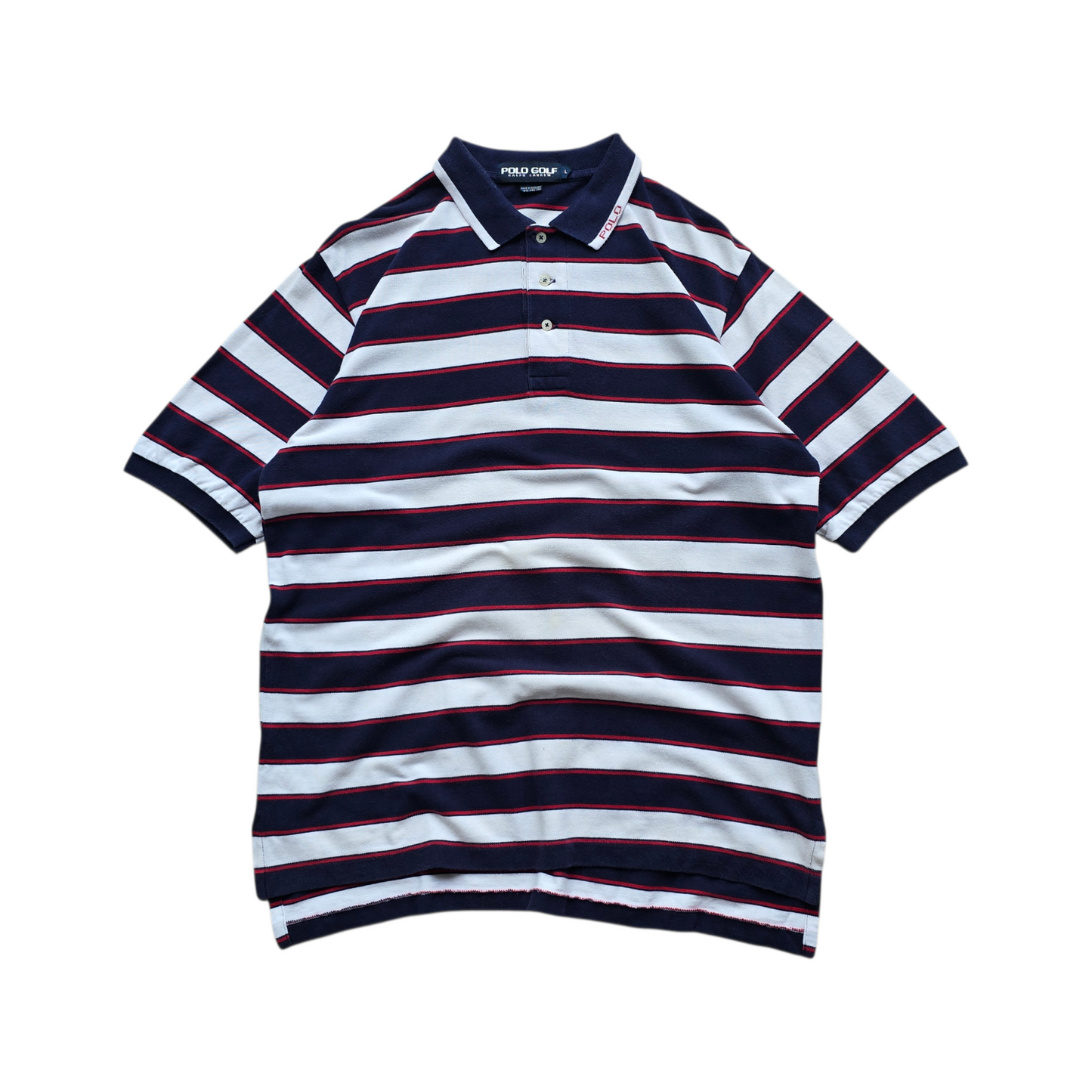 Vintage Ralph Lauren Golf Striped Polo Shirt - L