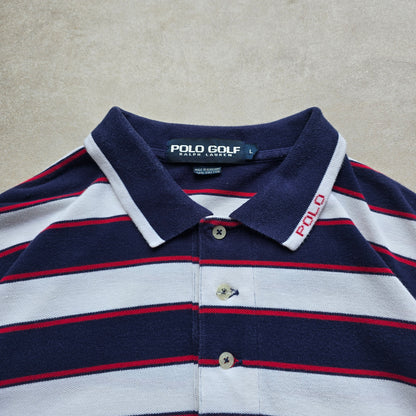 Vintage Ralph Lauren Golf Striped Polo Shirt - L