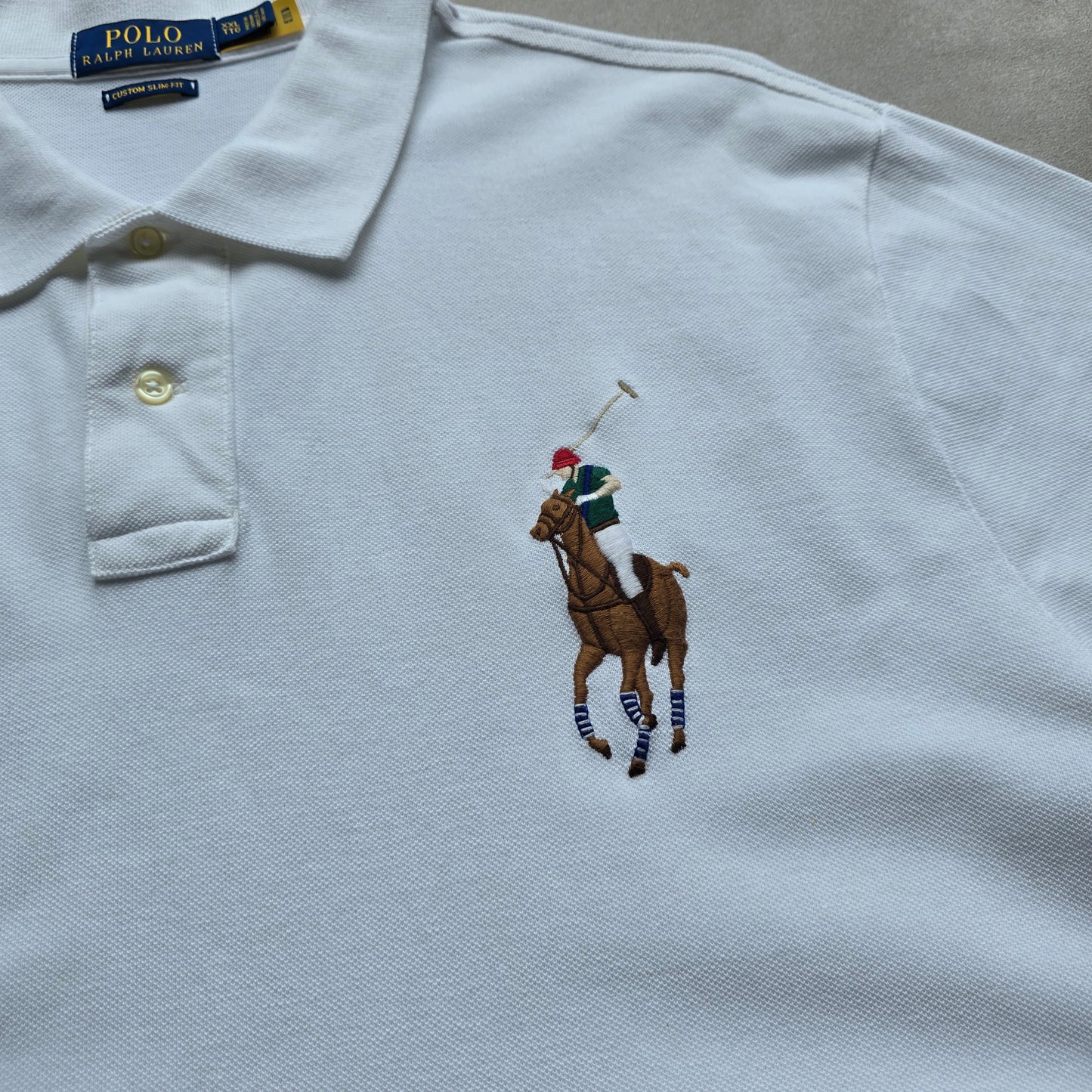 Ralph Lauren White Big Pony Polo Shirt - XXL