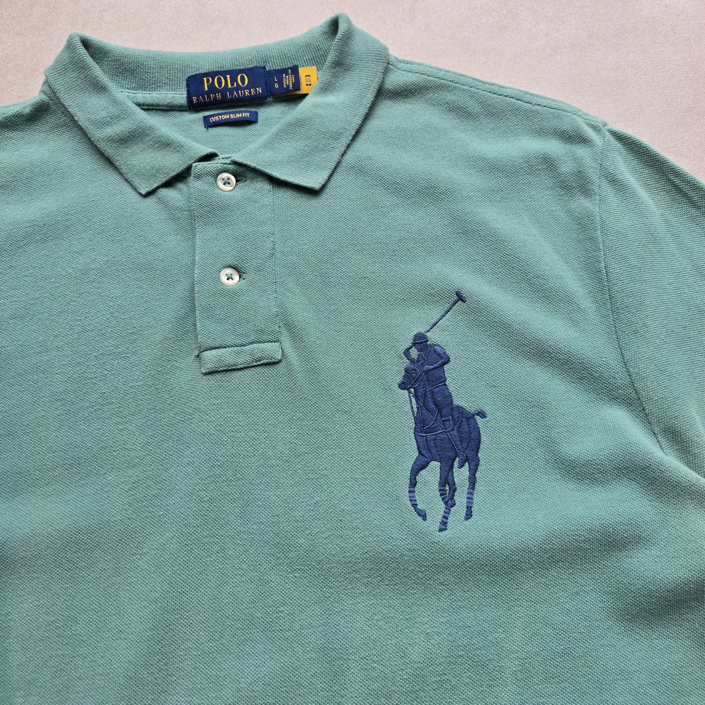 Ralph Lauren Green Big Pony Polo Shirt - L