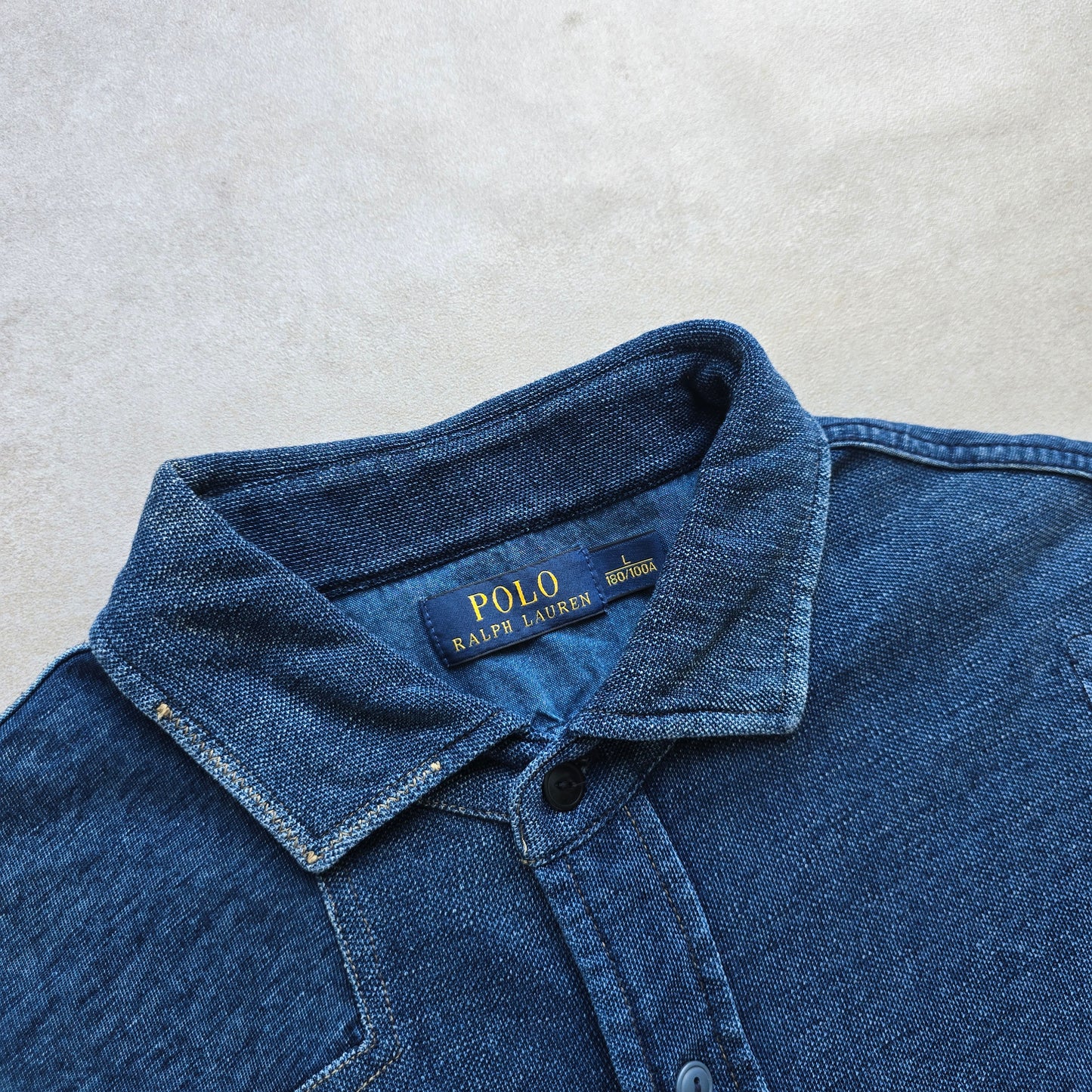 RARE Ralph Lauren Cut n Sew Short Sleeve Button Up Shirt - L