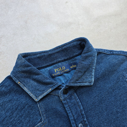 RARE Ralph Lauren Cut n Sew Short Sleeve Button Up Shirt - L