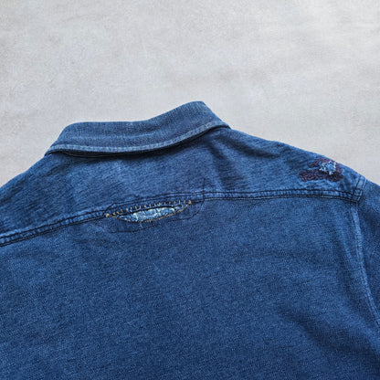 RARE Ralph Lauren Cut n Sew Short Sleeve Button Up Shirt - L