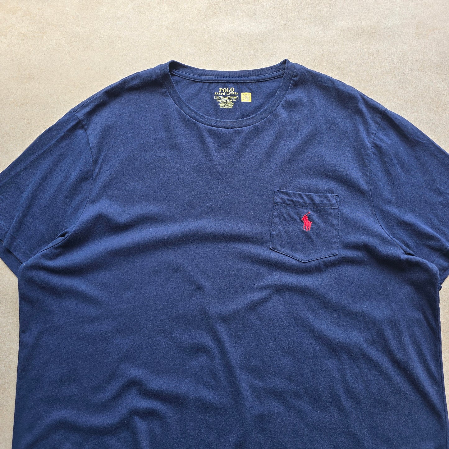 Ralph Lauren Navy Pocket Tee - XXL