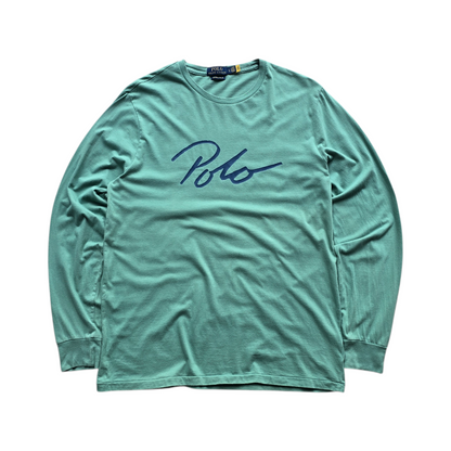 Ralph Lauren Long Sleeve Script Tee - M