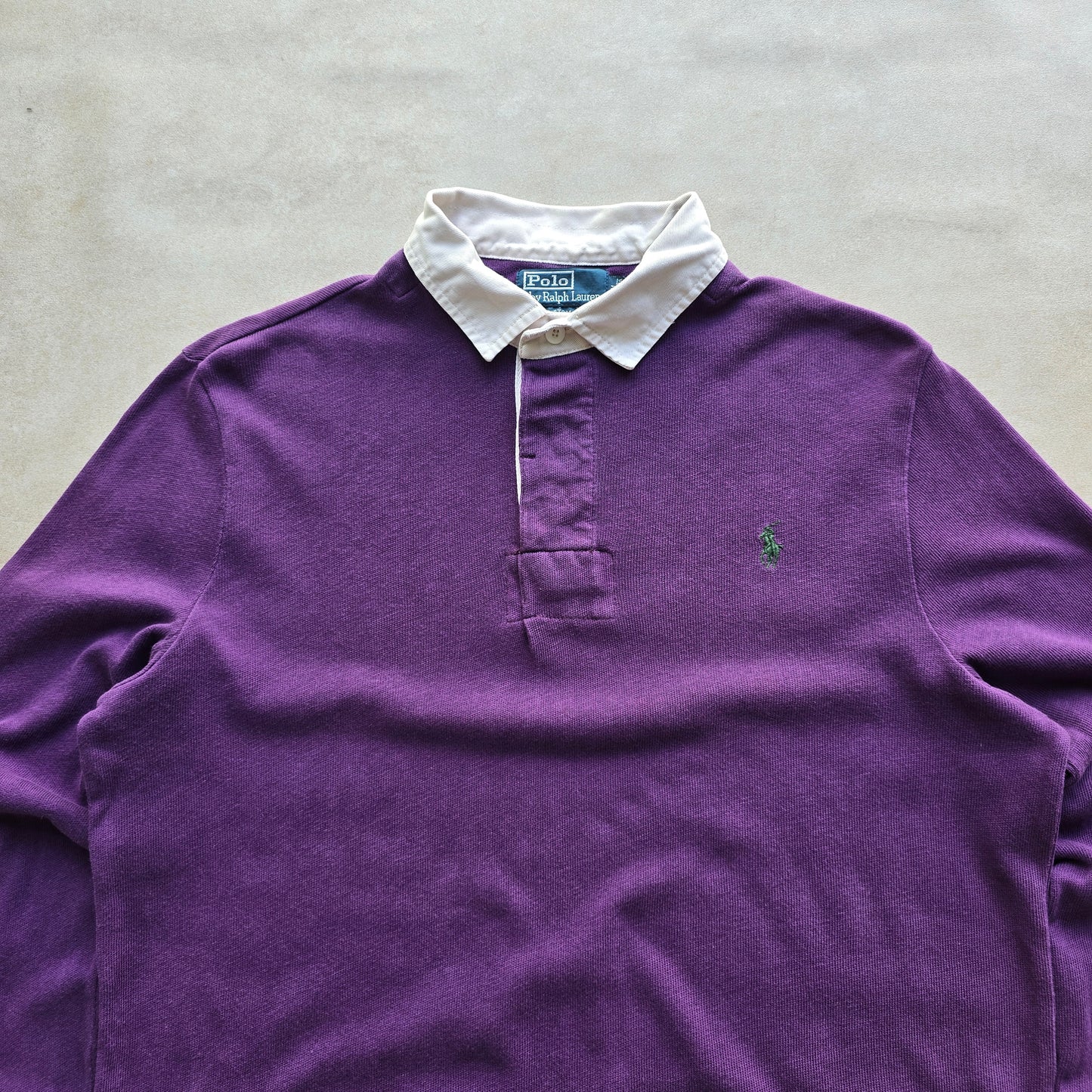 Vintage Ralph Lauren Purple Long Sleeve Polo Shirt - M