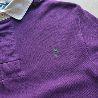 Vintage Ralph Lauren Purple Long Sleeve Polo Shirt - M