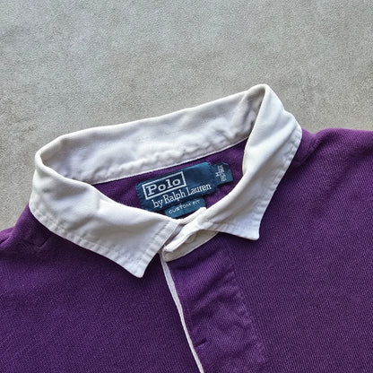 Vintage Ralph Lauren Purple Long Sleeve Polo Shirt - M