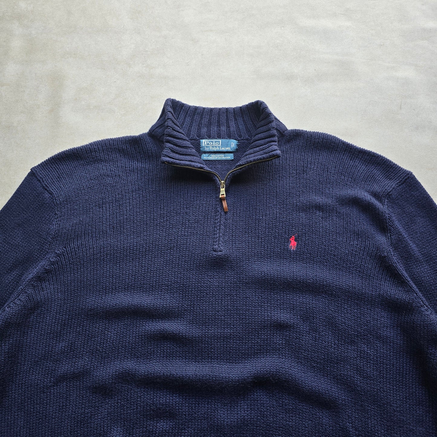 Vintage Ralph Lauren 1/4 Zip Knit Sweater - 3XL