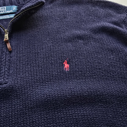 Vintage Ralph Lauren 1/4 Zip Knit Sweater - 3XL