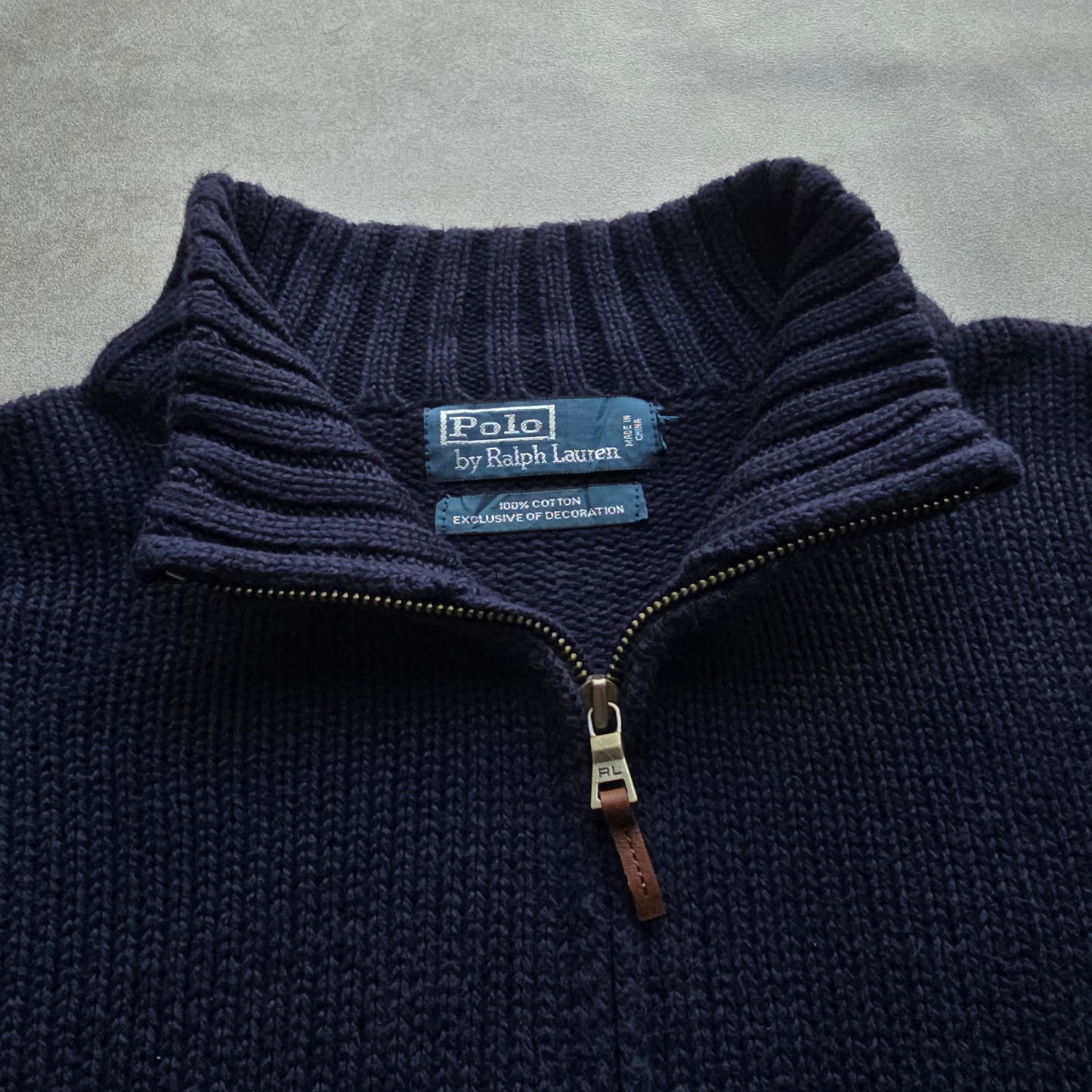 Vintage Ralph Lauren 1/4 Zip Knit Sweater - 3XL