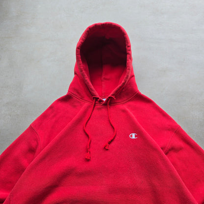 Champion Reverse Weave Faded Distressed Hoodie - XXL