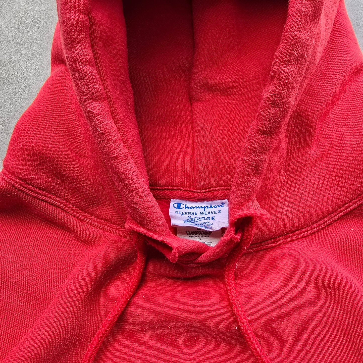 Champion Reverse Weave Faded Distressed Hoodie - XXL
