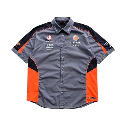 Vintage Holden Team Vodafone Short Sleeve Button Up Shirt - M