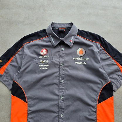Vintage Holden Team Vodafone Short Sleeve Button Up Shirt - M