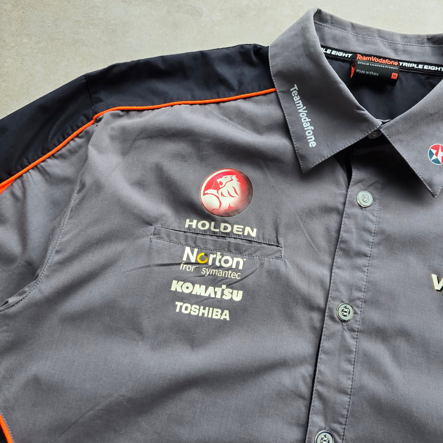 Vintage Holden Team Vodafone Short Sleeve Button Up Shirt - M