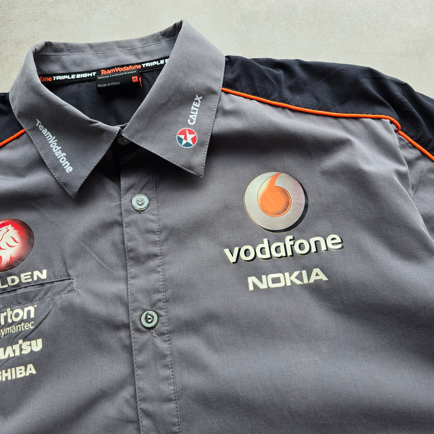 Vintage Holden Team Vodafone Short Sleeve Button Up Shirt - M