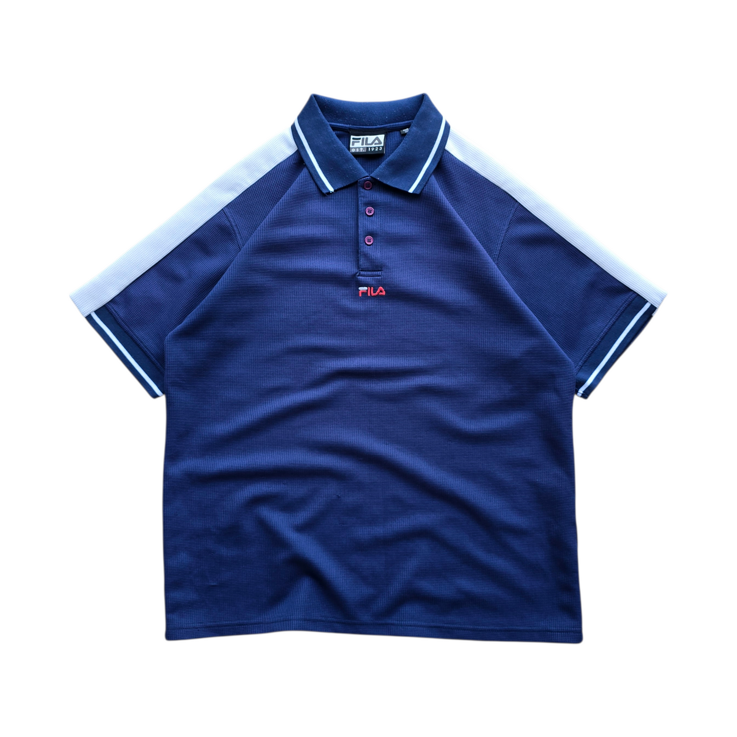 Vintage FIla Centre Logo Polo Shirt - L