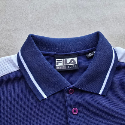 Vintage FIla Centre Logo Polo Shirt - L