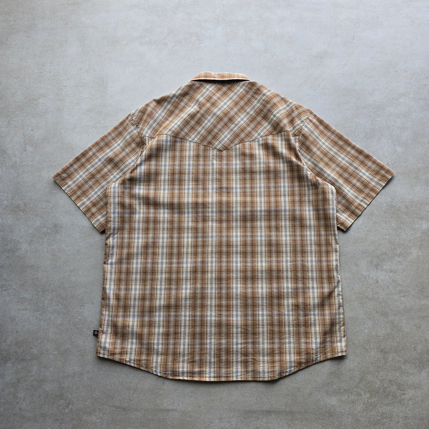 Dickies Plaid Pearl Snap Short Sleeve Shirt - L